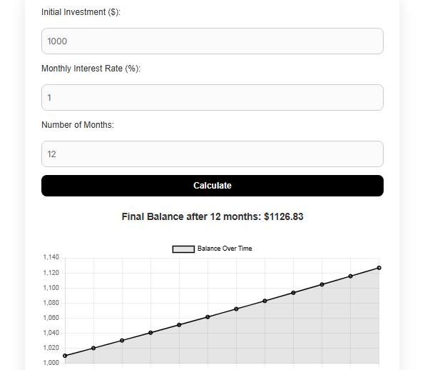 "Certificate Investment Calculator showing savings growth"