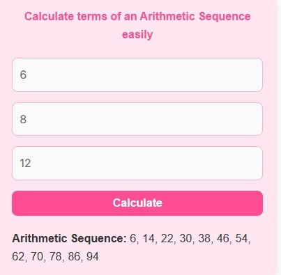 Arithmetic Sequence Calculator – Calculate Terms Quickly & Easily