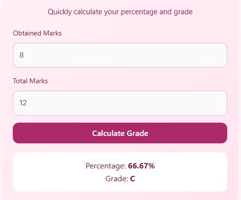 Test Grade Calculator