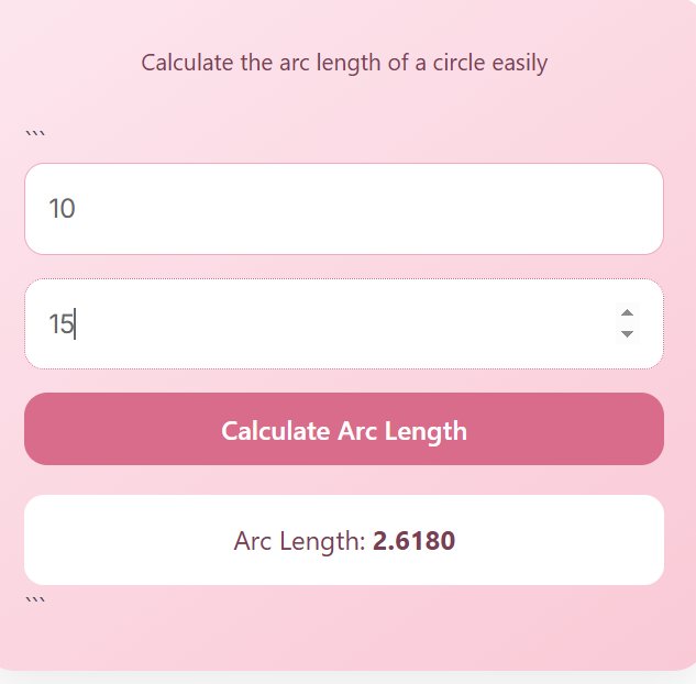 Html Character Code Arc Length Arc Length Calculator – Calculate Circle Arc Length Easily