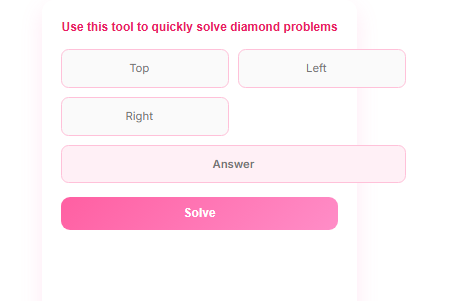 Diamond Problem Solver – Fast & Easy Calculator