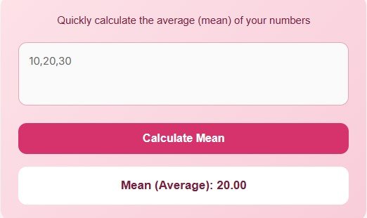 Mean Calculator – Calculate Average Online Quickly & Easily