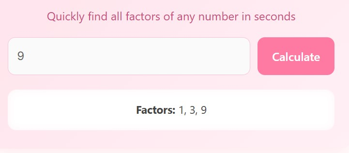 Factor Calculator Find All Factors Instantly Online