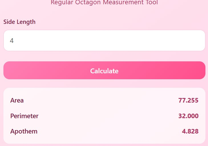Octagon Calculator