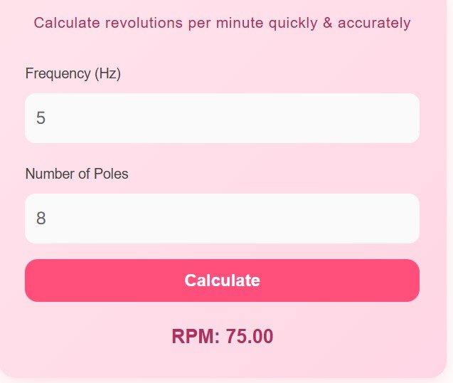 RPM Calculator Online Fast & Accurate Motor Speed Tool