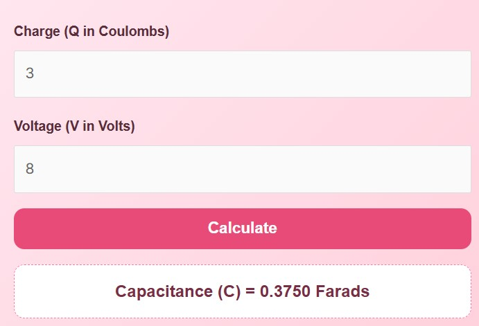 Capacitance Calculator