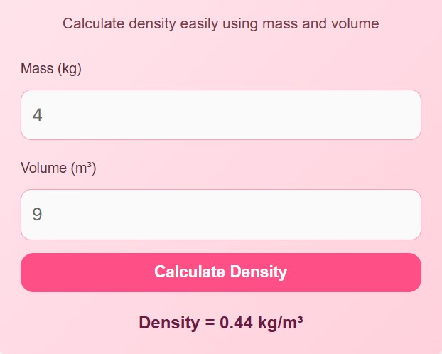 Density calculator