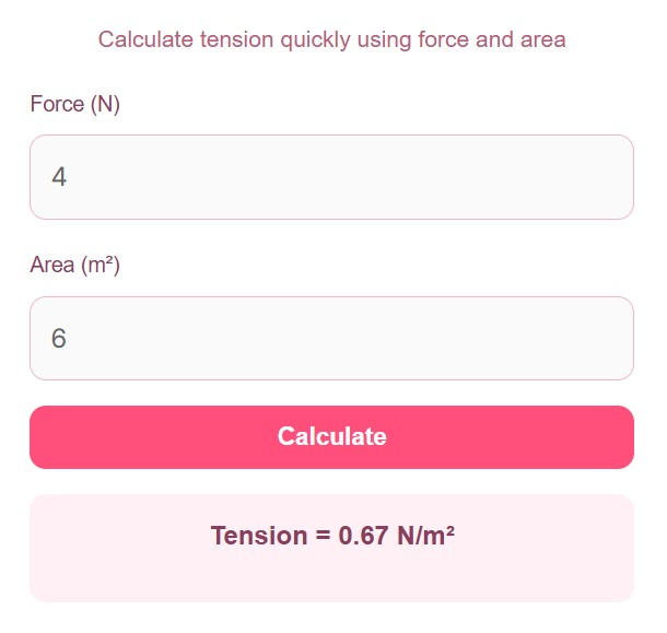 Tension calculator
