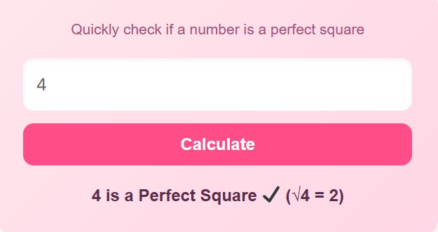 perfect square calculator