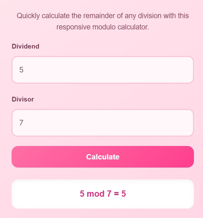 modulo calculator