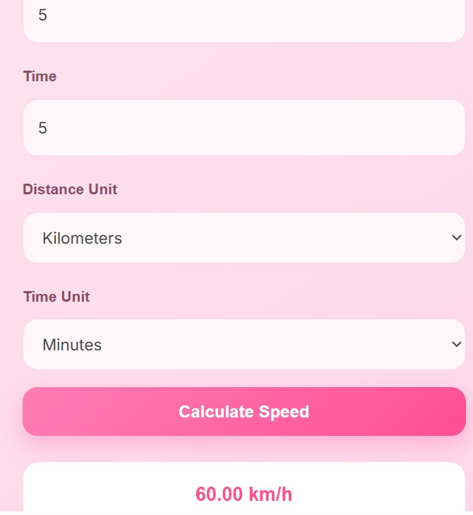 speed calculator